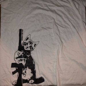 Arm the Animals kitten gun shirt